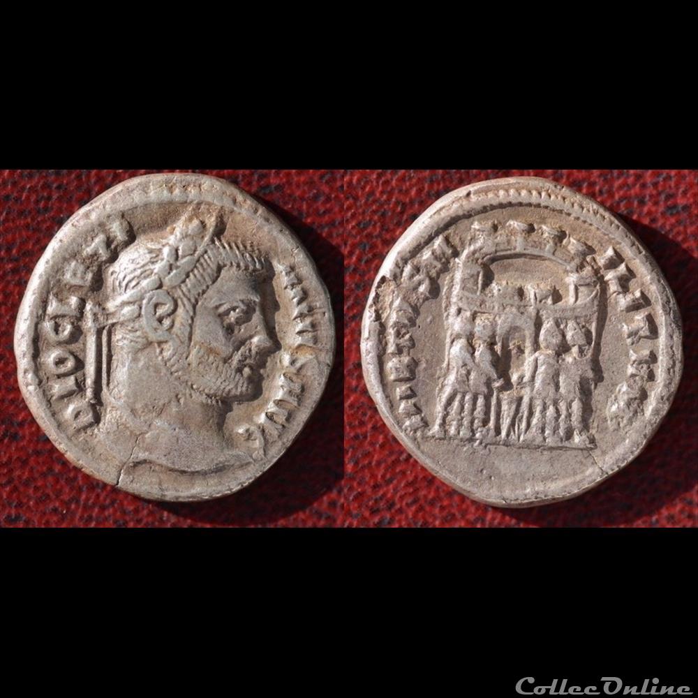 monnaie antique romaine diocletien argenteus virtvs militvm