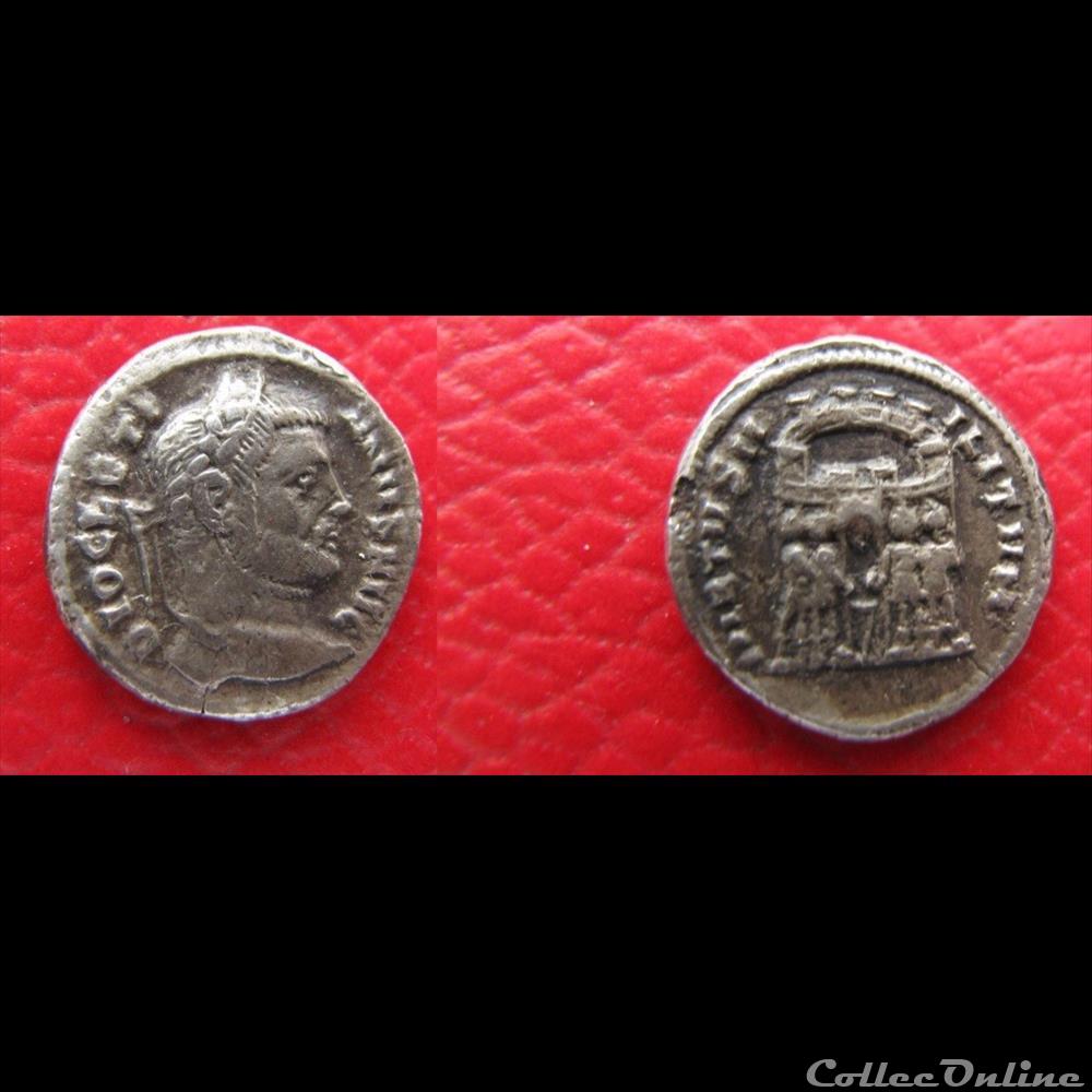 monnaie antique romaine diocletien argenteus virtvs militvm