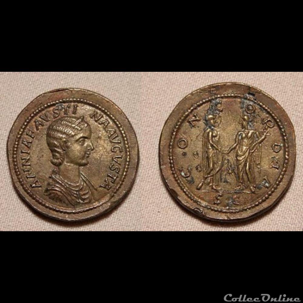 Annia Faustina - Sesterce - CONCORDIA 3 monnaie antique romaine annia faustina sesterce concordia