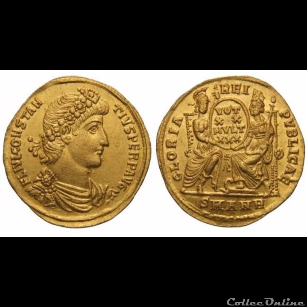 monnaie antique romaine constance ii solidus gloria reipvblicae