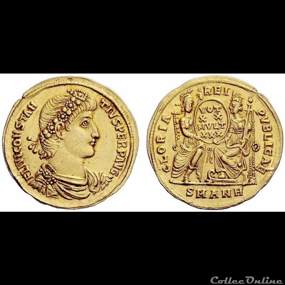 monnaie antique romaine constance ii solidus gloria reipvblicae