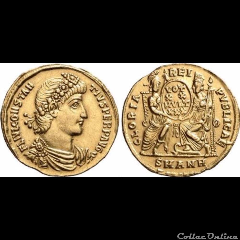 monnaie antique romaine constance ii solidus gloria reipvblicae