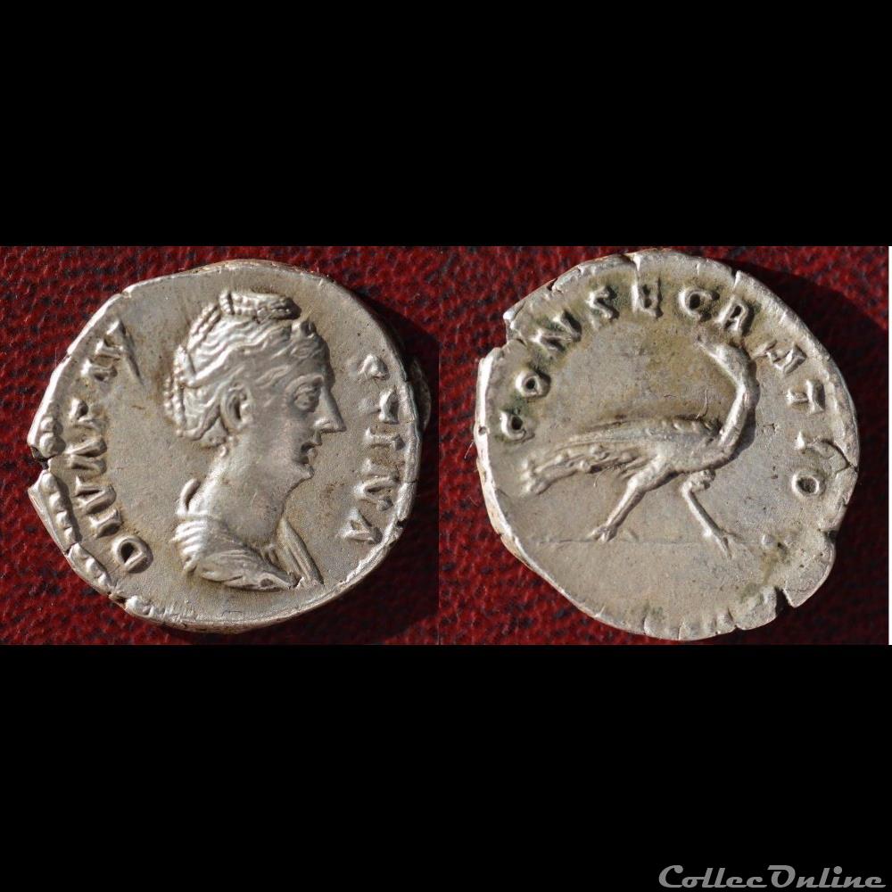Faustine I - Denier - CONSECRATIO monnaie antique romaine faustine i denier consecratio