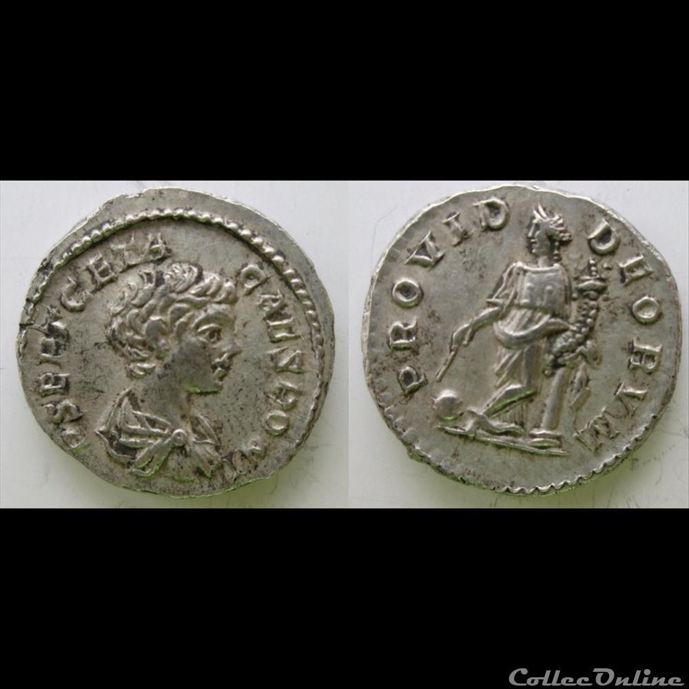 Geta - Denier - PROVID DEORVM monnaie antique romaine geta denier provid deorvm