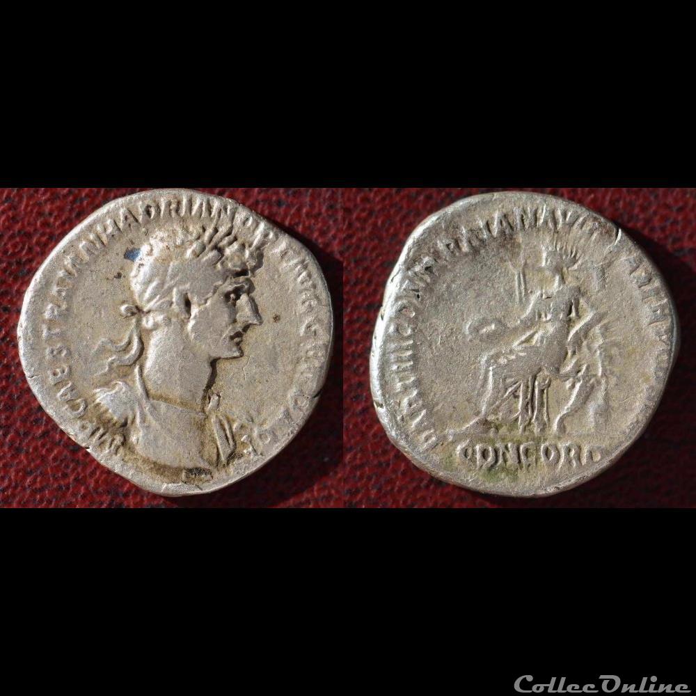 Hadrien - Denier - IMP CAESAR TRAIAN HADRIAN OPT AVG GER DAC monnaie antique romaine hadrien denier imp caesar traian hadrian opt avg ger dac