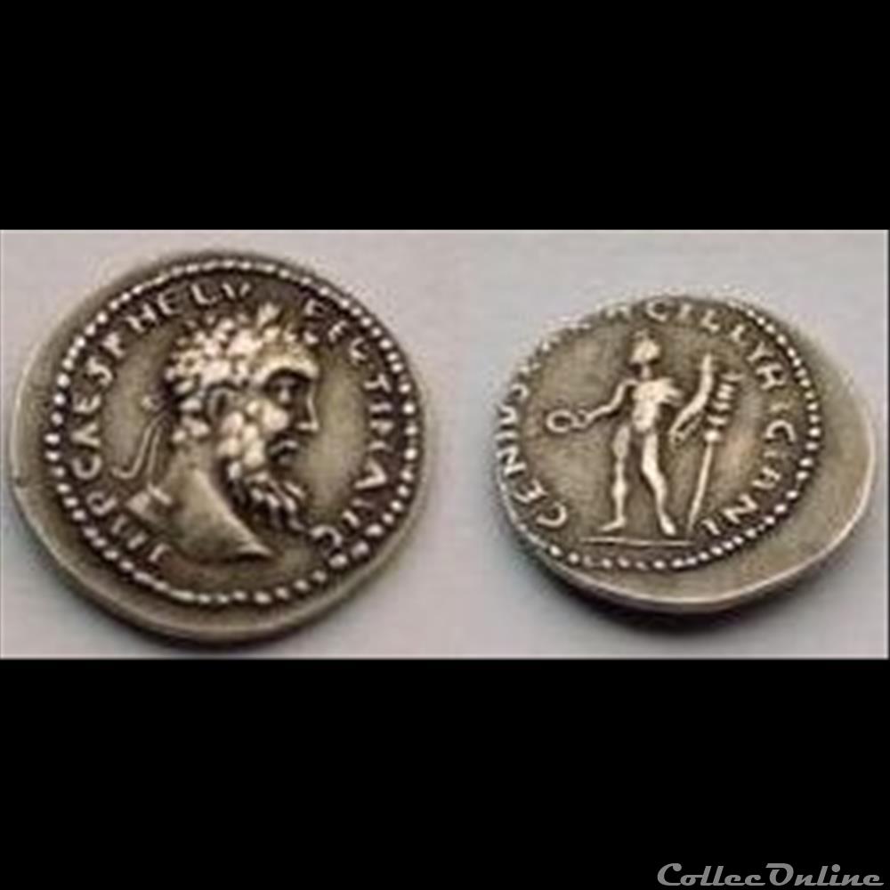 Pertinax - Denier- AEQVIT 2 monnaie antique romaine pertinax denier aeqvit