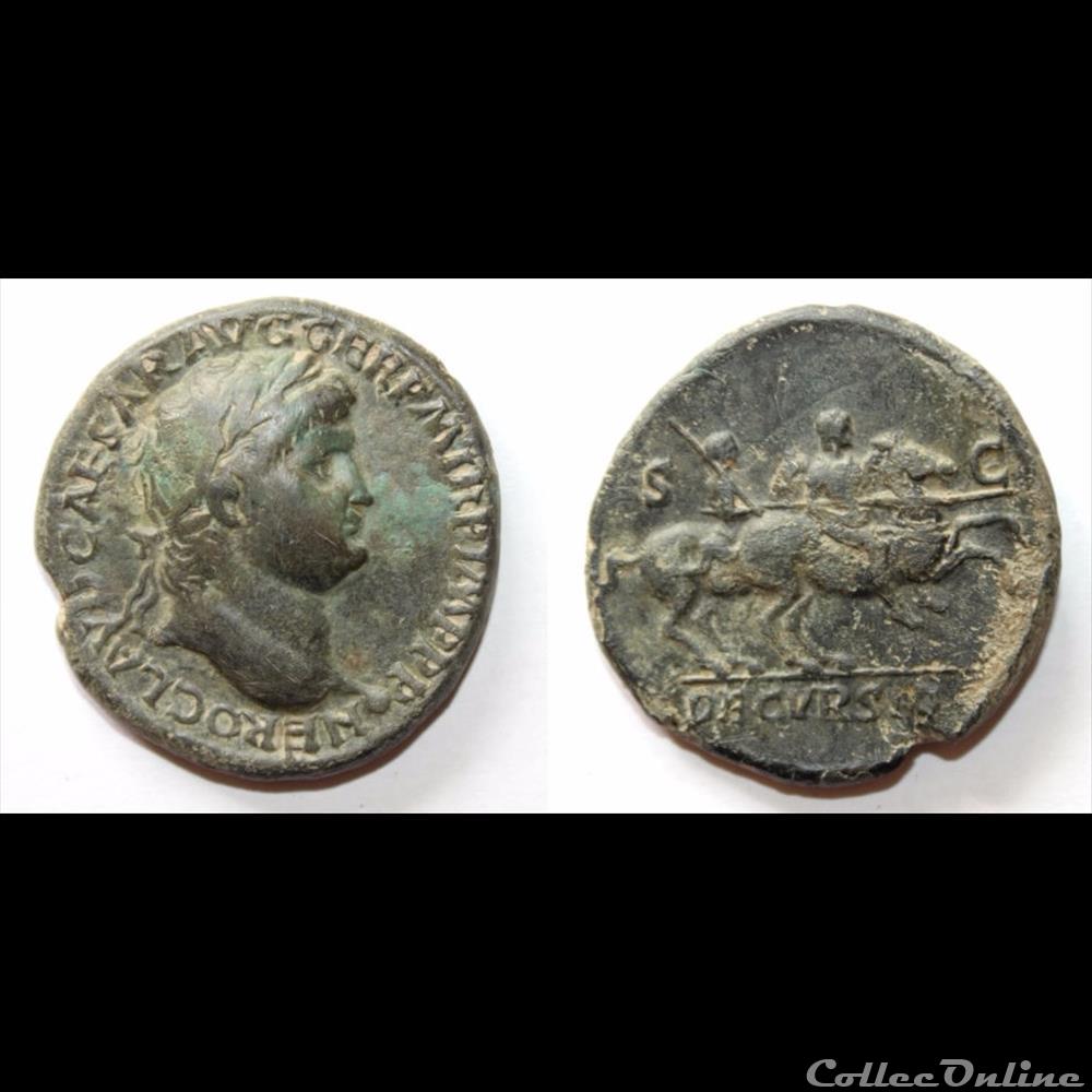monnaie antique romaine neron sesterce decvrsio