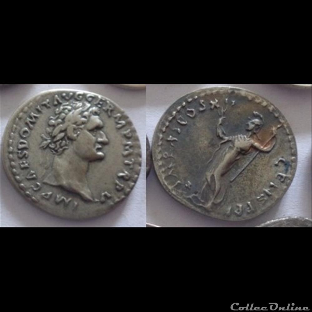 monnaie antique romaine domitien denier imp xi cos xii cens ppp