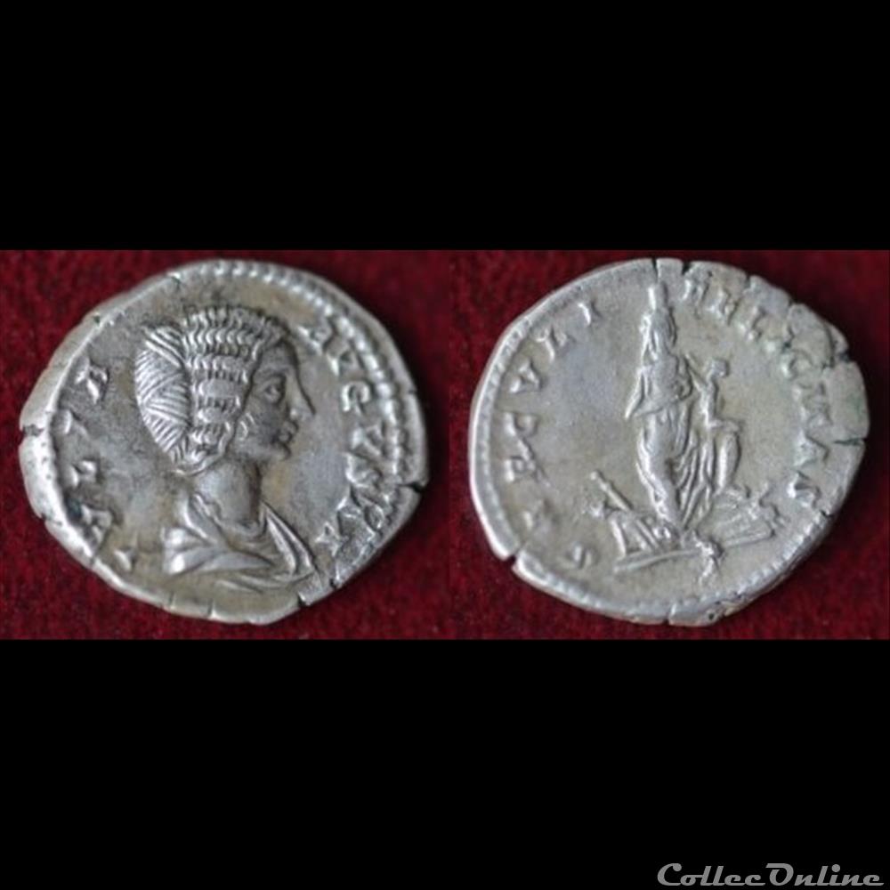 Julia Domna- denier - SAECVLI FELICITAS monnaie antique romaine julia domna denier saecvli felicitas