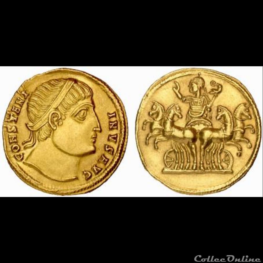 Constantin I - aureus - RIC 1 Constantinople monnaie antique romaine constantin i aureus ric 1 constantinople