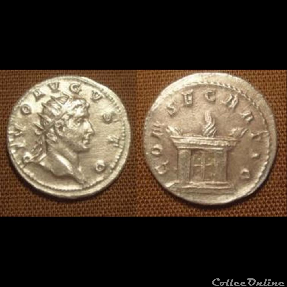 monnaie antique romaine trajan dece pour auguste antoninien consecratio