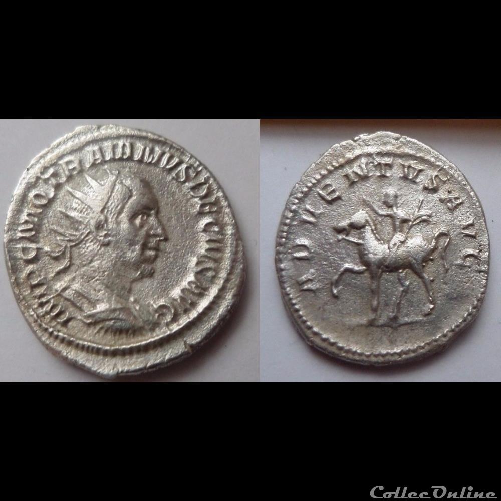 Trajan Dèce - antoninien - ADVENTVS AVG monnaie antique romaine trajan dece antoninien adventvs avg