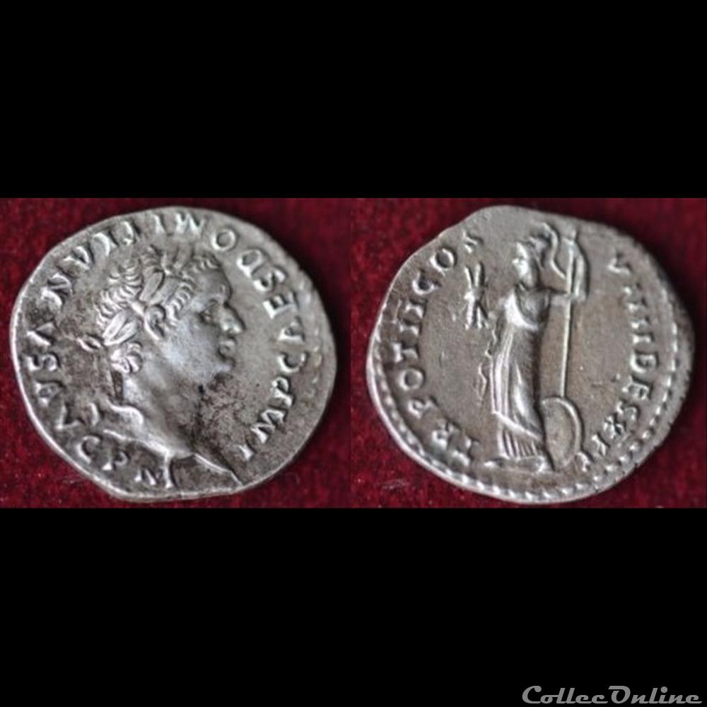 Domitien - denier - TR POT II COS - VIIII DES X P P (Minerve) monnaie antique romaine domitien denier tr pot ii cos viiii des x p p minerve
