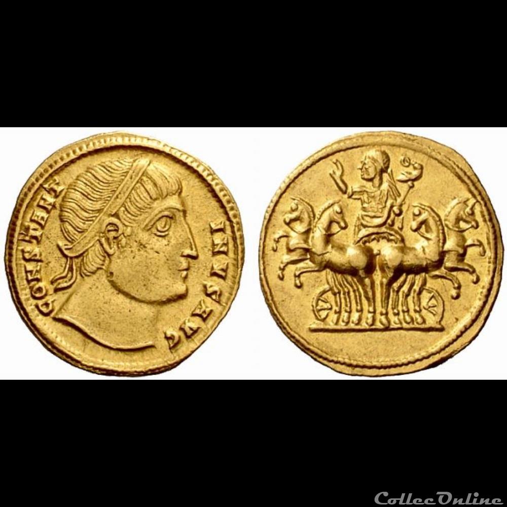 Constantin I - aureus - RIC 1 Constantinople monnaie antique romaine constantin i aureus ric 1 constantinople