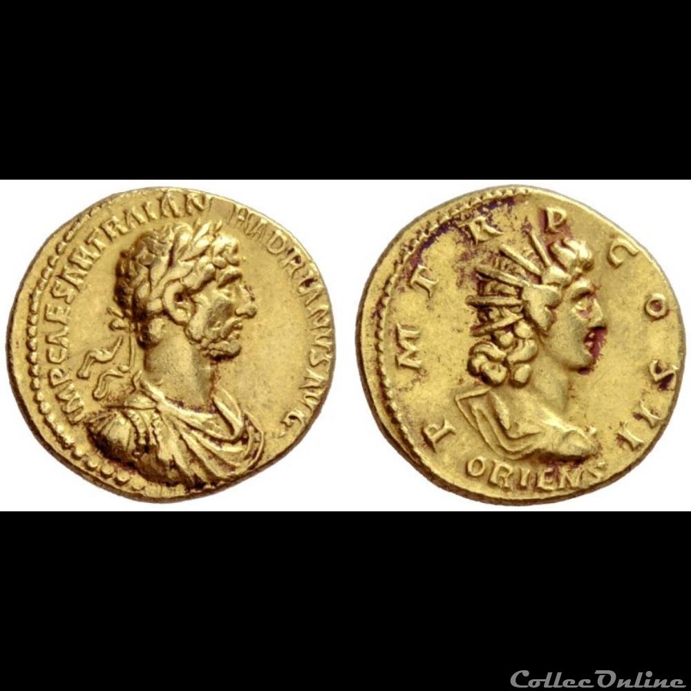 Hadrien - Aureus - Oriens 4 monnaie antique romaine hadrien aureus oriens