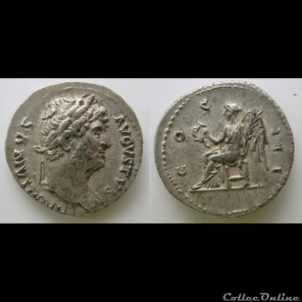 Hadrien - Denier - COS III monnaie antique romaine hadrien denier cos iii