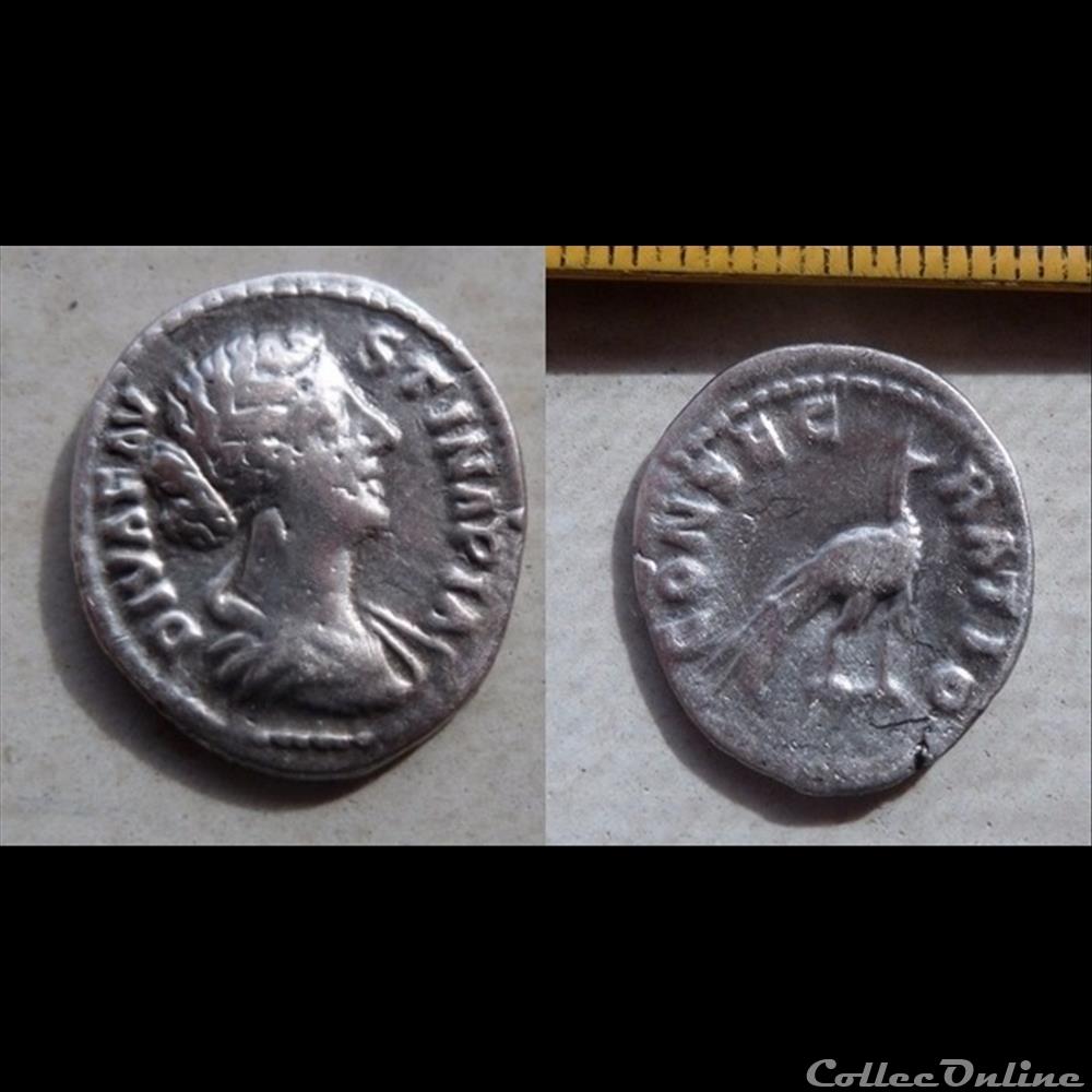 Faustine jeune - Denier - CONSECRATIO monnaie antique romaine faustine jeune denier consecratio