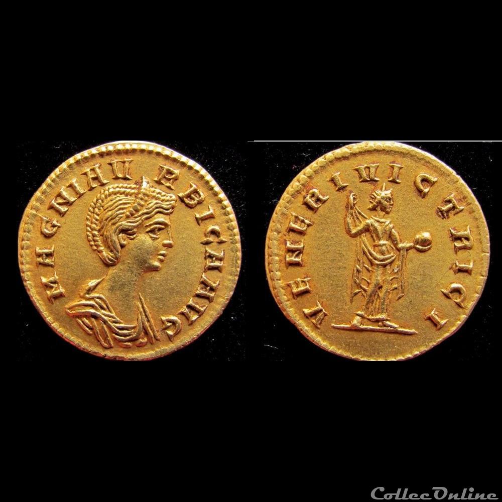 monnaie antique romaine magnia urbica aureus veneri victrici