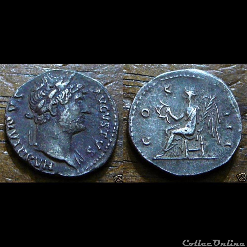 Hadrien - Denier - COS III monnaie antique romaine hadrien denier cos iii