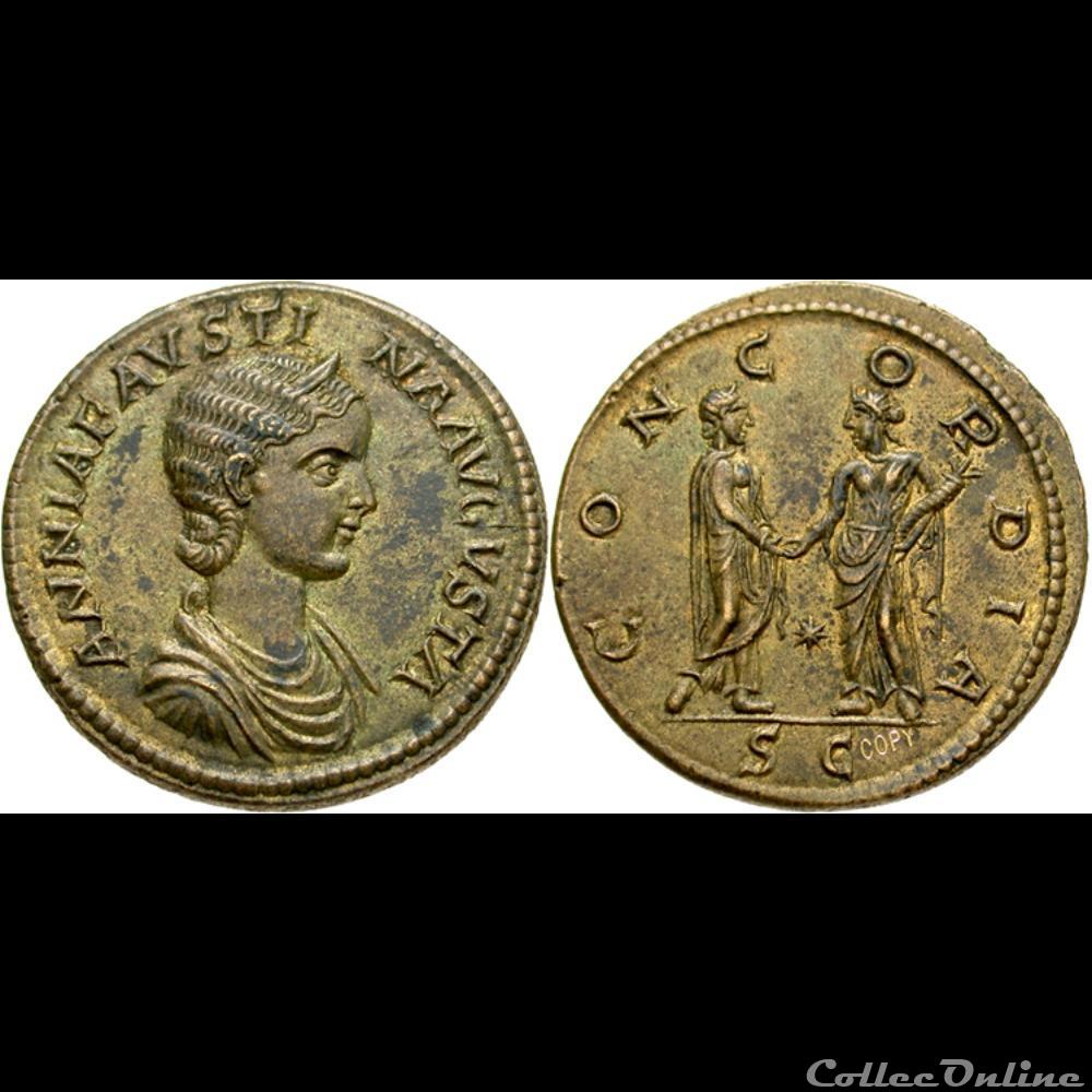 Annia Faustina - Sesterce - CONCORDIA 4 monnaie antique romaine annia faustina sesterce concordia