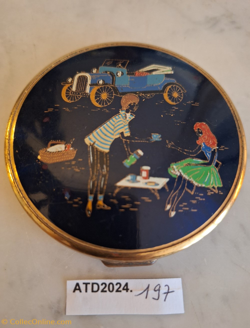 ATD2024.197 Poudrier rond au Pique-nique parfums beaute poudriers atd2024 197 poudrier rond au pique nique