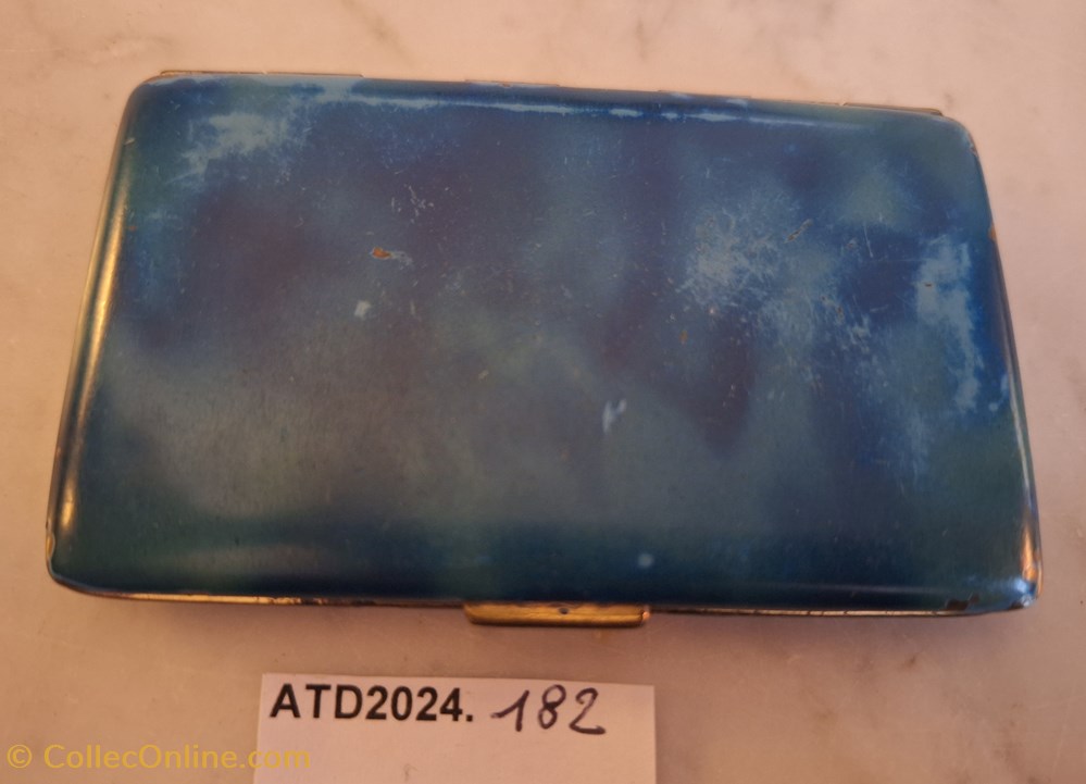 parfums beaute poudriers atd2024 182 poudrier rectangulaire bleu rouge et dore