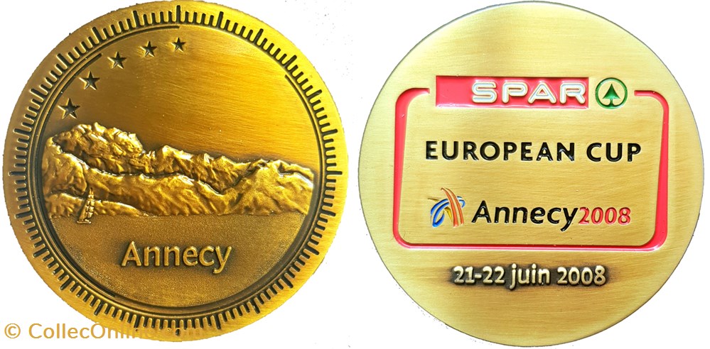 Médaille Annecy - Spar - European cup sport olympisme athletisme medaille annecy spar european cup