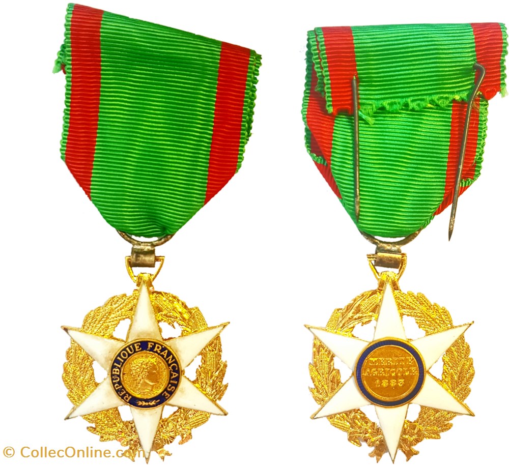 Médaille de chevalier de l'ordre du Mérite agricole medailles france iiieme republique medaille de chevalier de ordre du merite agricole