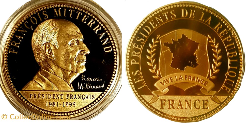 François Mitterrand - Les Présidents de la République medailles france francois mitterrand les presidents de la republique