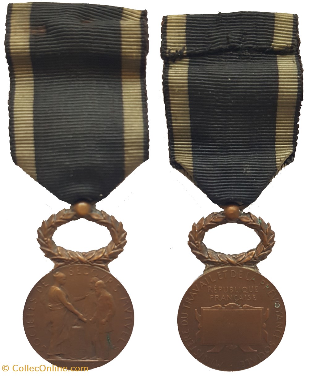 medailles france iiieme republique medaille honneur de bronze de la mutualite