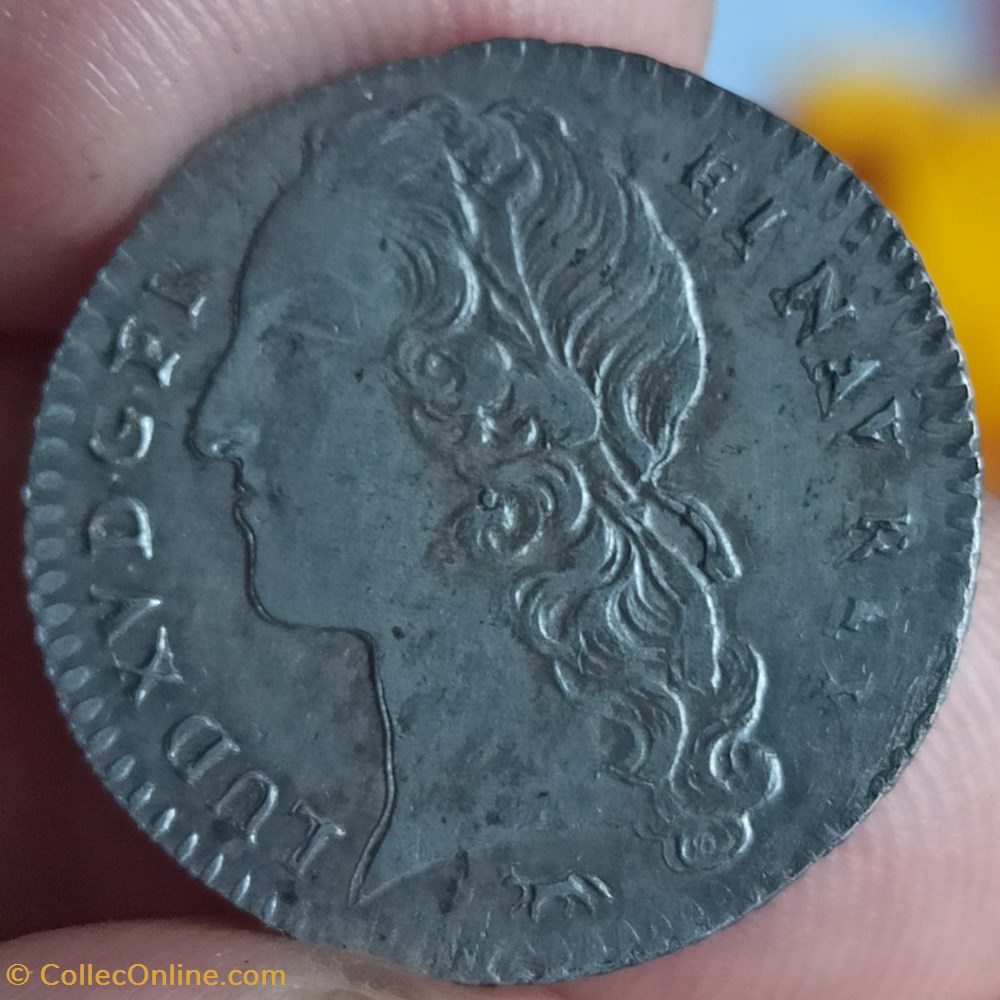 monnaies europe medievale france royales louis xv 1 10 ecu bandeau 1741a
