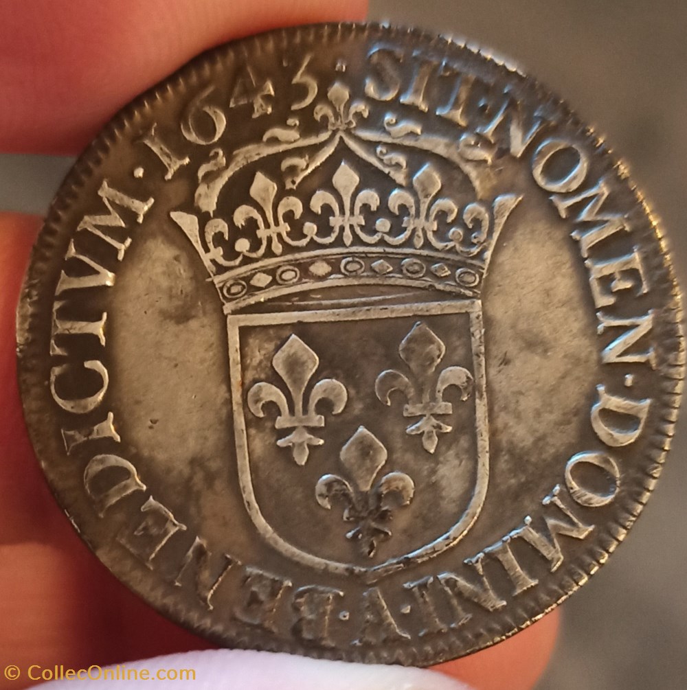 monnaies europe medievale france royales louis xiii 1 2 ecu deuxieme poincon warin