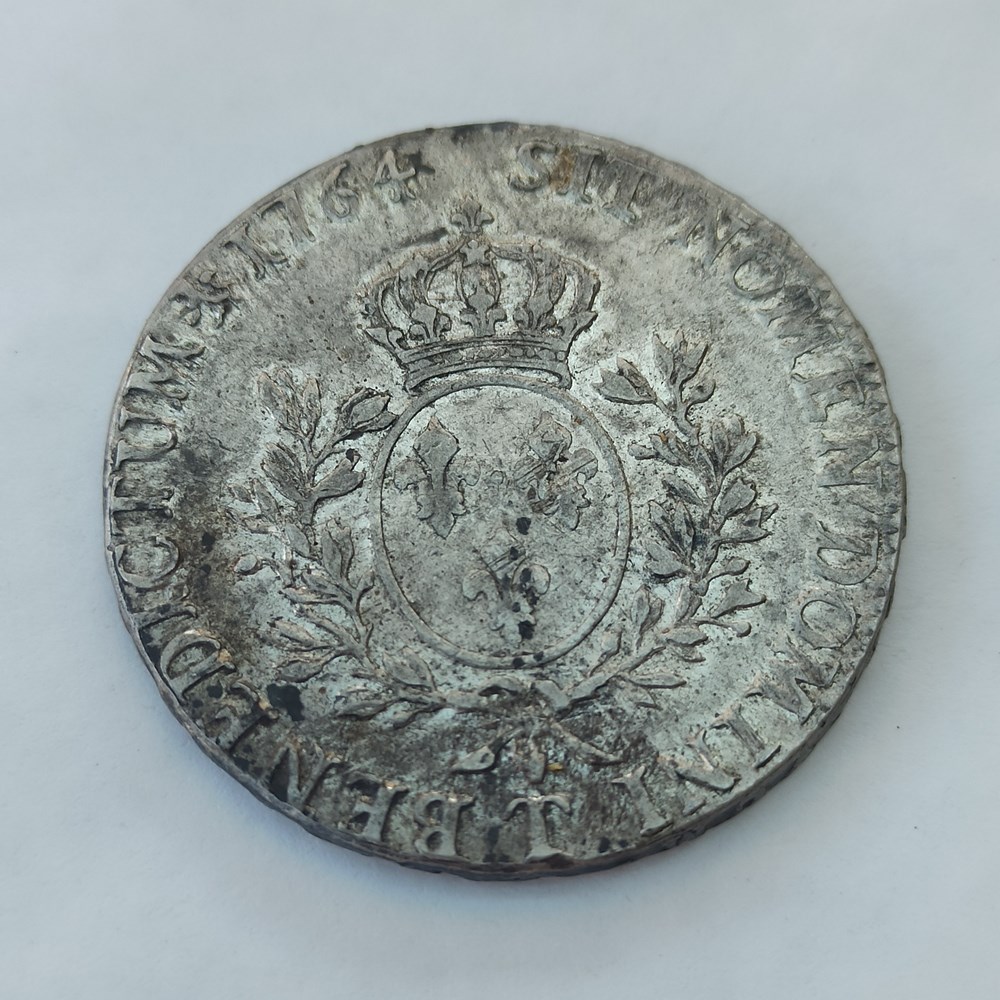 monnaies europe medievale france royales louis xv ecu bandeau 1764t