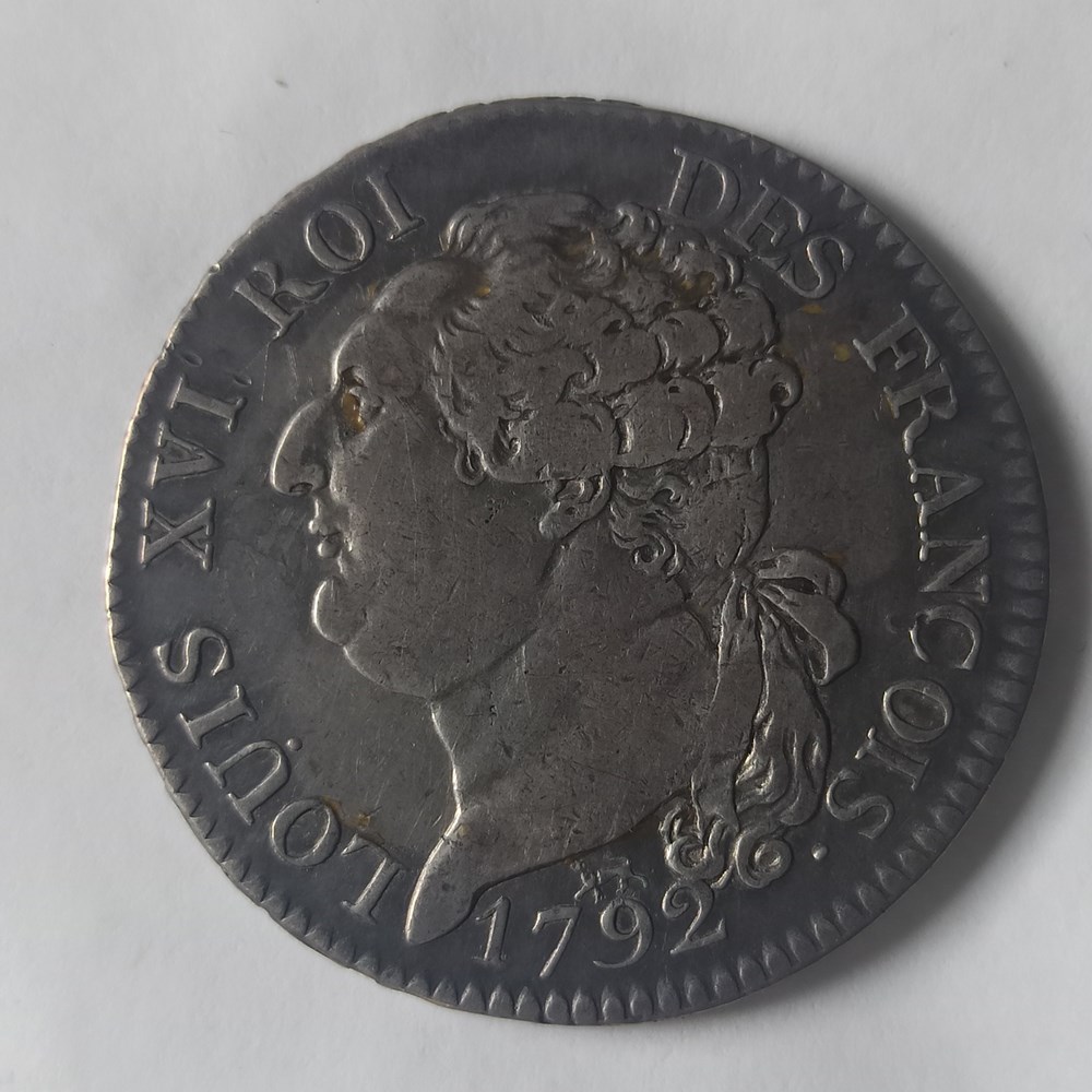 monnaies monde france louis xvi ecu constitutionnel 1792a