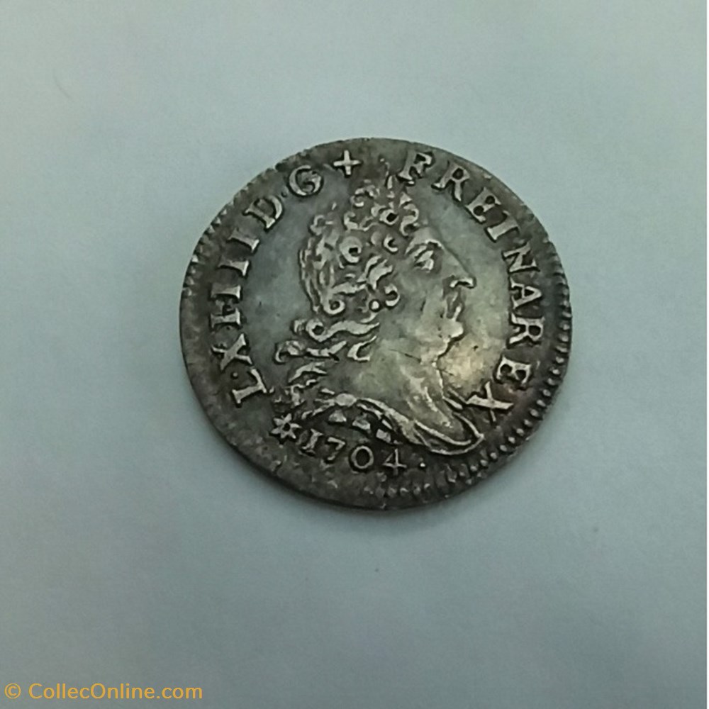 Louis XIV 5 sols aux insignes 1704 BB monnaies europe medievale france royales louis xiv 5 sols aux insignes 1704 bb