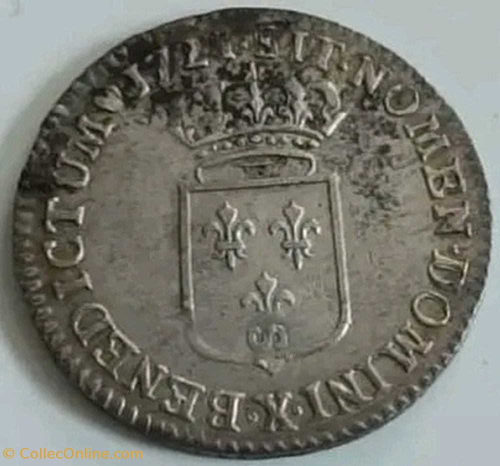 monnaies europe medievale royales louis xv 1 6 ecu de france 1721x