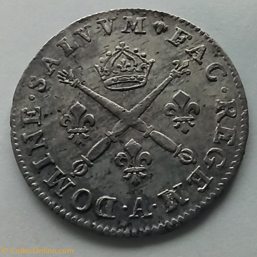 Louis XIV 10 sols insignes 1703A monnaies europe medievale france royales louis xiv 10 sols insignes 1703a
