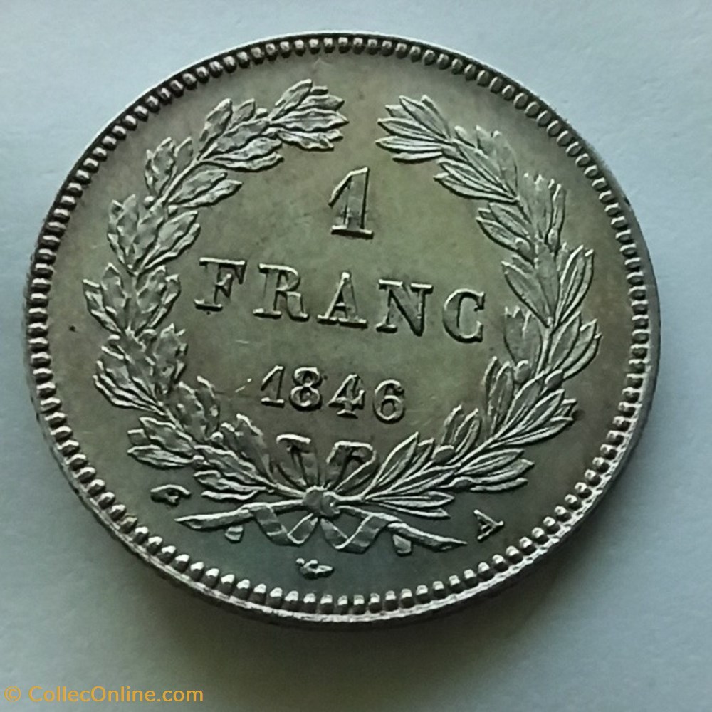 1F Louis Philippe 1846 A monnaies monde france 1f louis philippe 1846 a