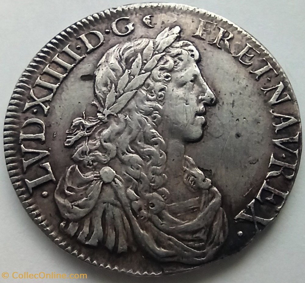 Louis XIV 1/2 Ecu buste juvénile 1er type sans mascaron 1662B monnaies europe medievale france royales louis xiv 1 2 ecu buste juvenile 1er type sans mascaron 1662b