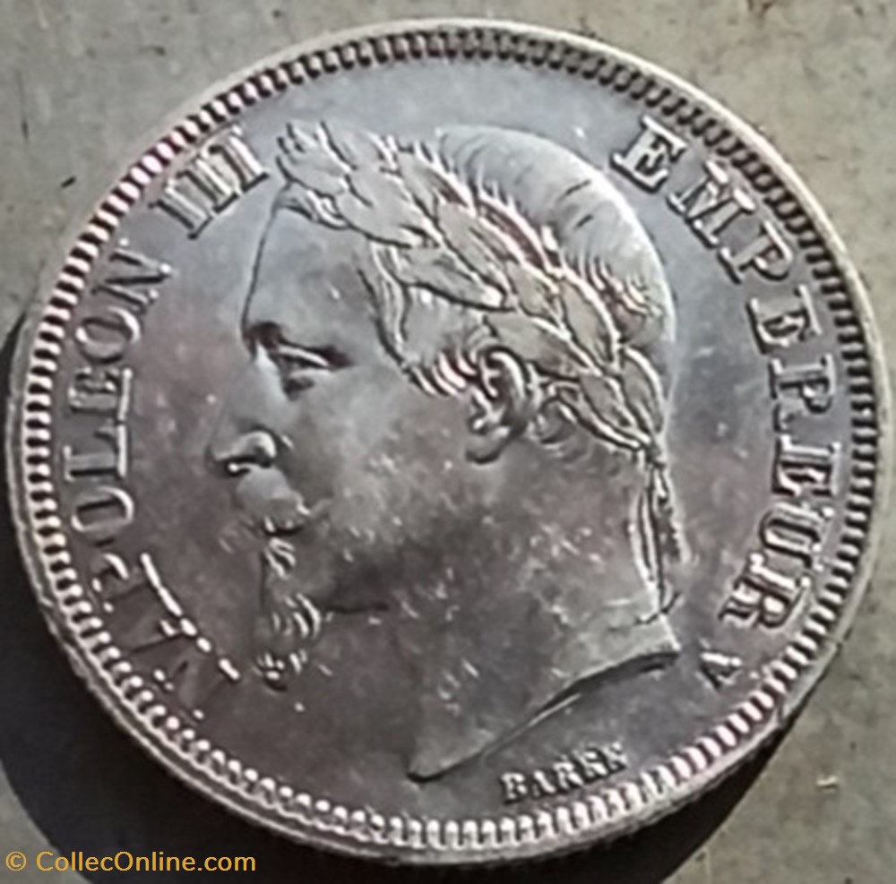 2 Francs Napoléon III laurée 1866A monnaies monde france 2 francs napoleon iii lauree 1866a