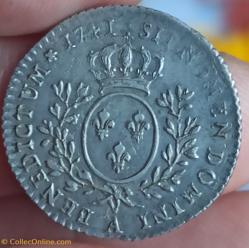 monnaies europe medievale france royales louis xv 1 10 ecu bandeau 1741a