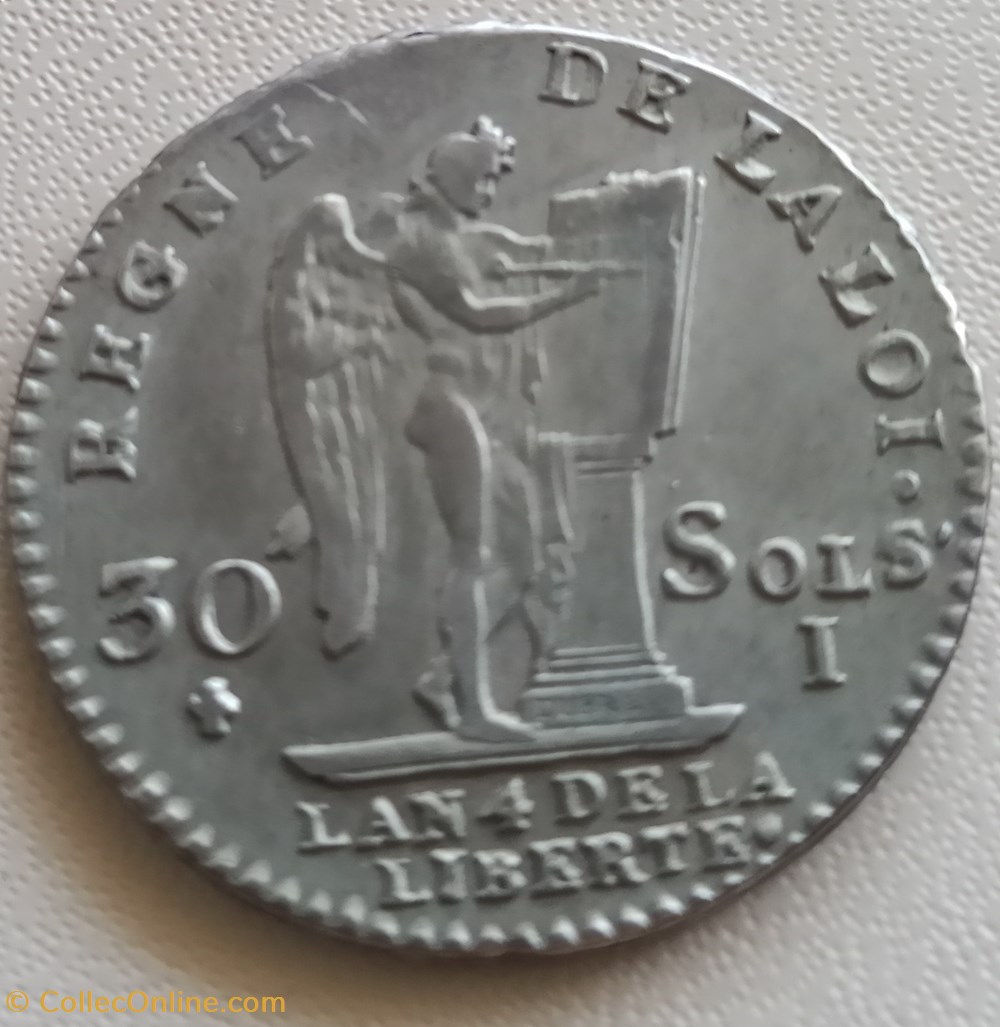 Louis XVI 30 sols au génie 1792I monnaies europe medievale france royales louis xvi 30 sols au genie 1792i