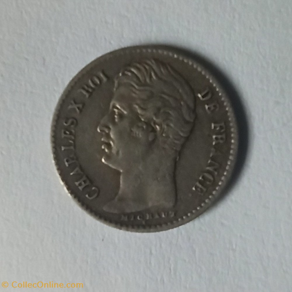 1/4 F Charles X 1828 A monnaies monde france 1 4 f charles x 1828 a
