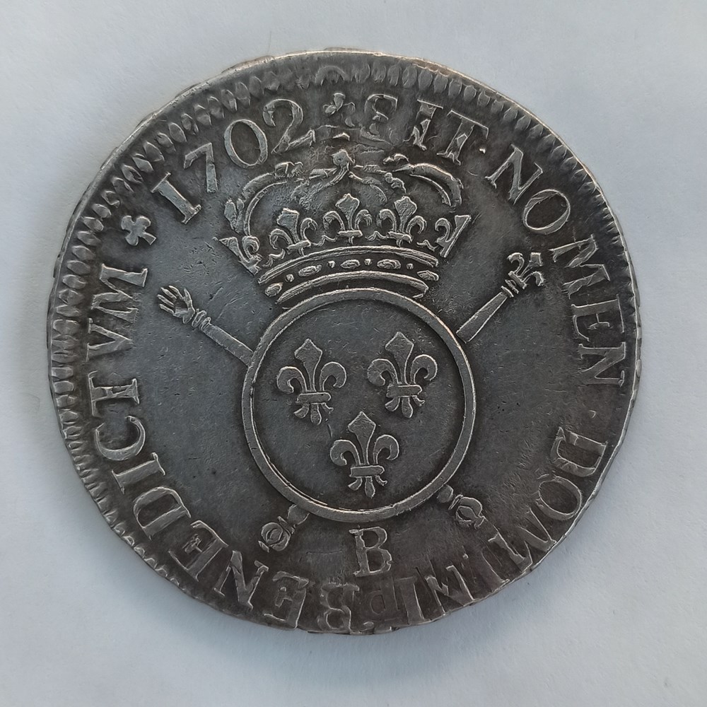 Louis XIV Ecu aux insignes 1702 B monnaies europe medievale france royales louis xiv ecu aux insignes 1702 b