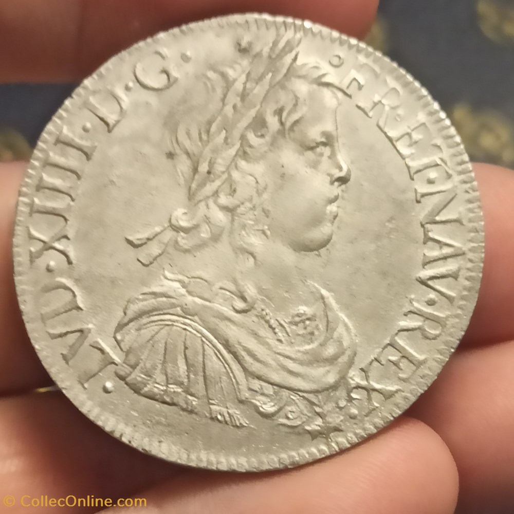 Louis XIV Ecu mèche longue 1652S monnaies europe medievale a france royales louis xiv ecu meche longue 1652s