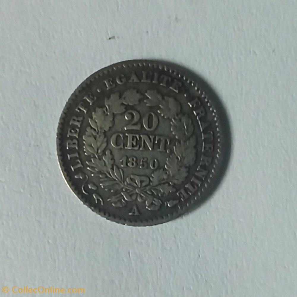 20c Ceres 1850 A monnaies monde france 20c ceres 1850 a