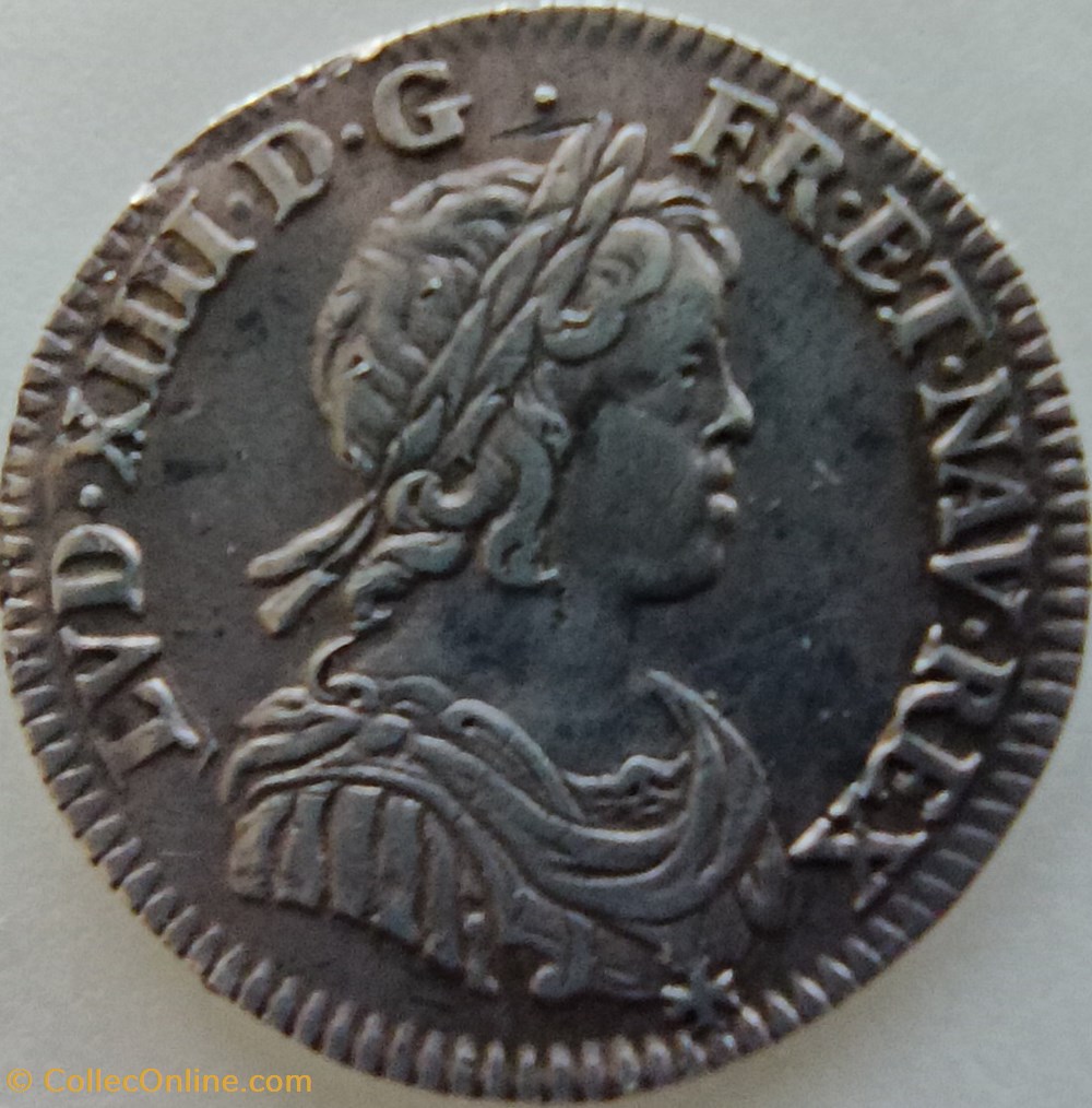 Louis XIV 1/12 Ecu Mèche courte 1644A monnaies europe medievale france royales louis xiv 1 12 ecu meche courte 1644a