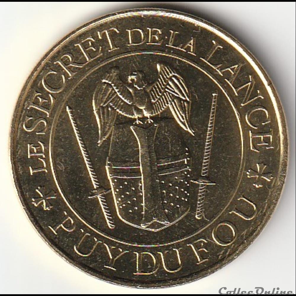 monnaie jeton mereaux france le secret de la lance puy du fou
