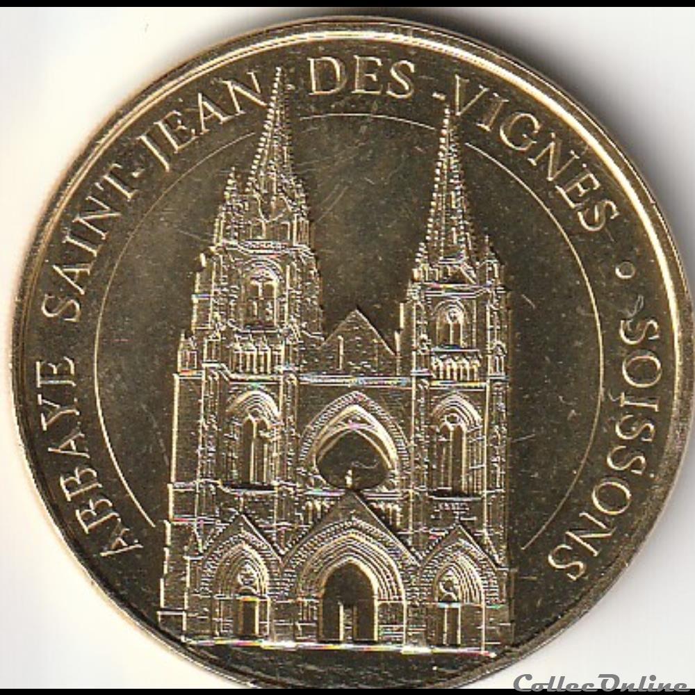 Abbaye Saint-Jean des Vignes - Soissons monnaie jeton mereaux france abbaye saint jean des vignes soissons