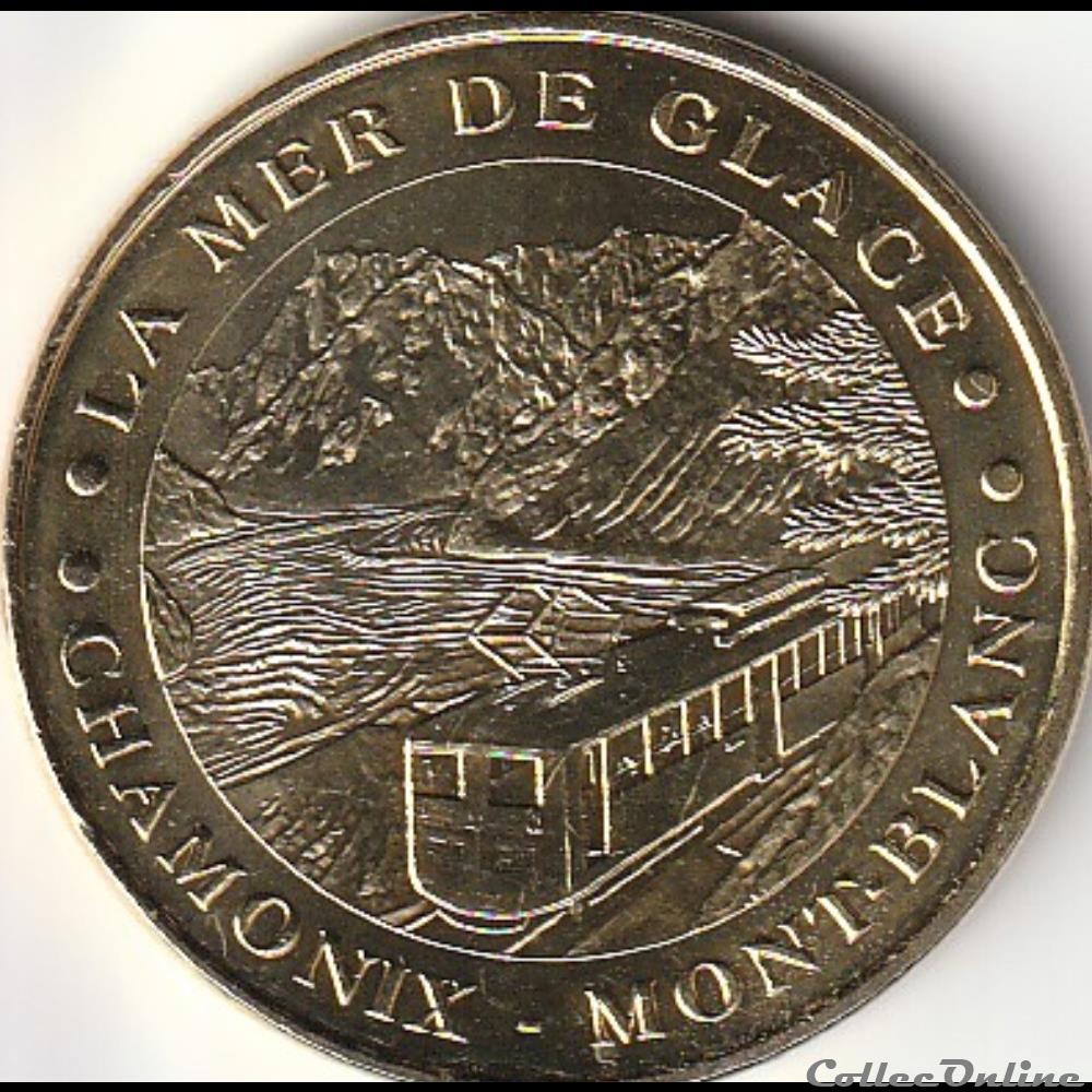 Chamonix - Mont Blanc "la mer de Glace" monnaie jeton mereaux france chamonix mont blanc la mer de glace